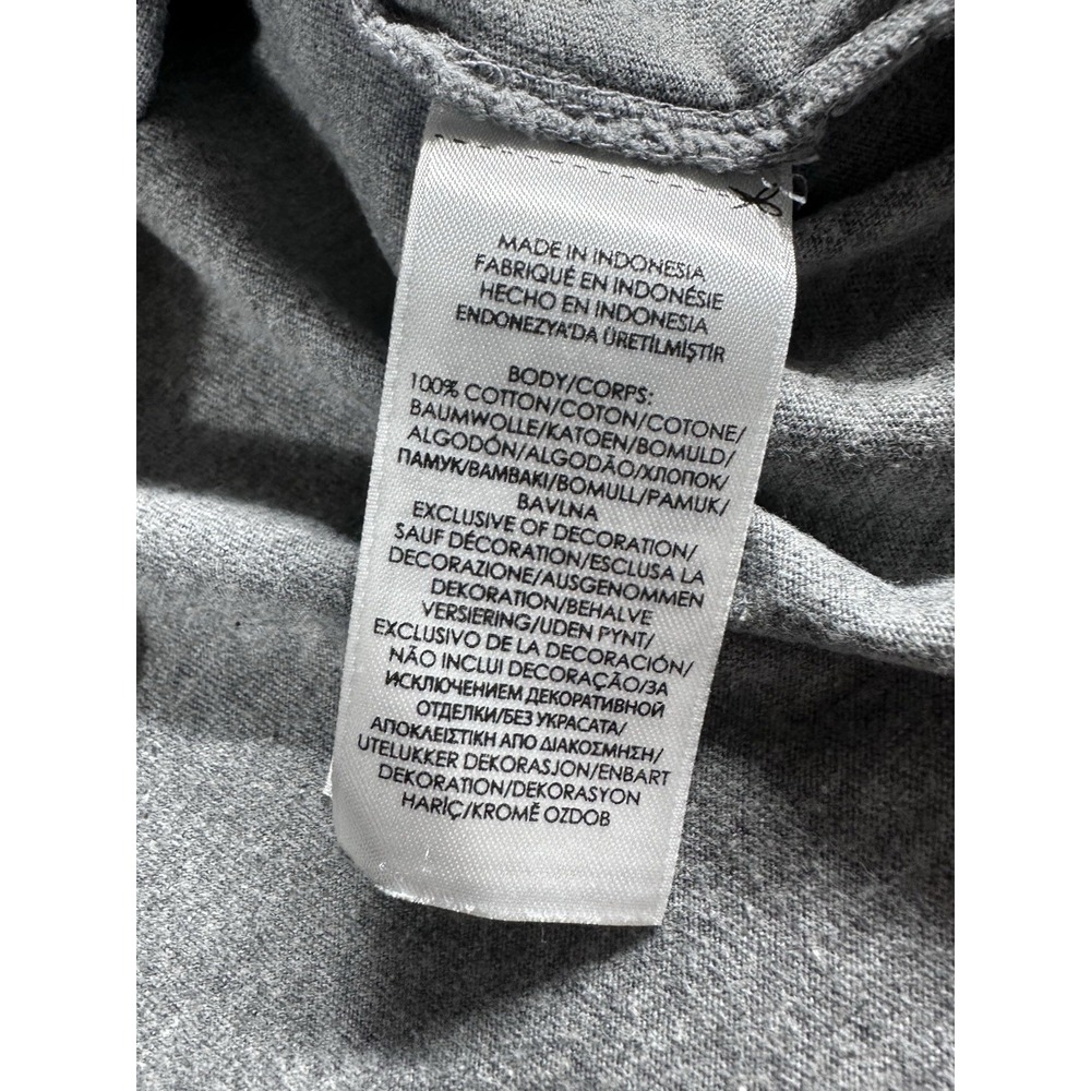 Polo Ralph Lauren Shirt Mens Large Gray V-Neck Pony Logo Short Sleeve Cotton Tee - Picture 6 of 8